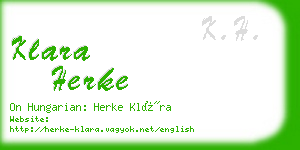 klara herke business card